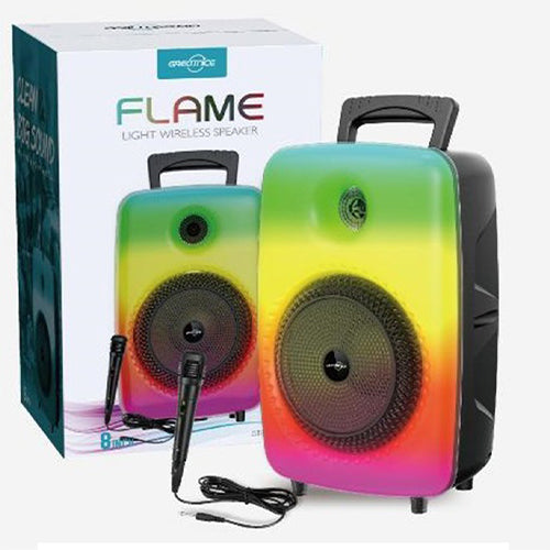 مكبر صوت GTS-1802 بلوتوث مع ميكروفون وإضاءة RGB