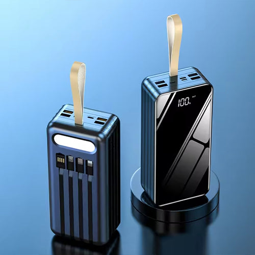 باور بنك DENX DX404 بسعة 50000mAh شحن سريع 22.5 واط مع إضاءة LED ومنافذ متعددة
