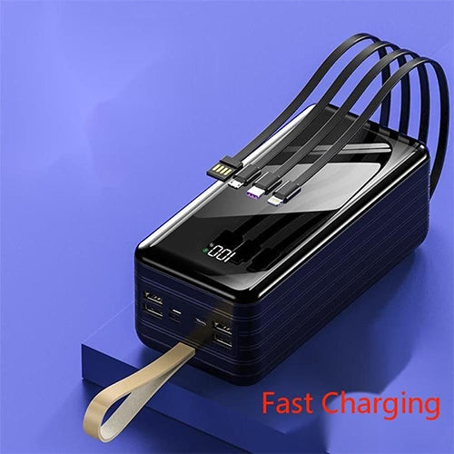 باور بنك DENX DX404 بسعة 50000mAh شحن سريع 22.5 واط مع إضاءة LED ومنافذ متعددة