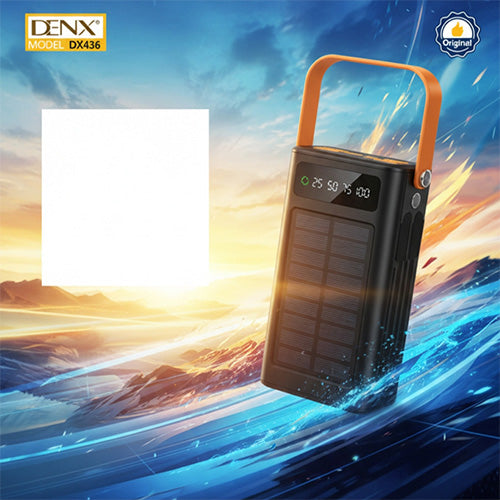 باور بنك DENX DX436 بسعة 50000mAh مع شحن سريع وشمسي ومنافذ متعددة