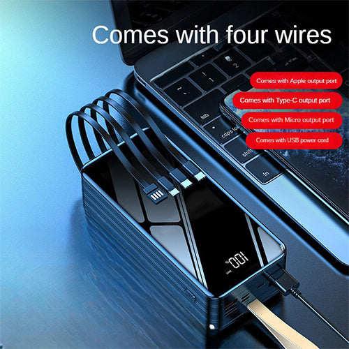 باور بنك DENX DX404 بسعة 50000mAh شحن سريع 22.5 واط مع إضاءة LED ومنافذ متعددة