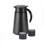 طقم إبريق قهوة حراري DENX DX2036 – 880 مل مع كوبين | ستانلس ستيل عزل 24 ساعة