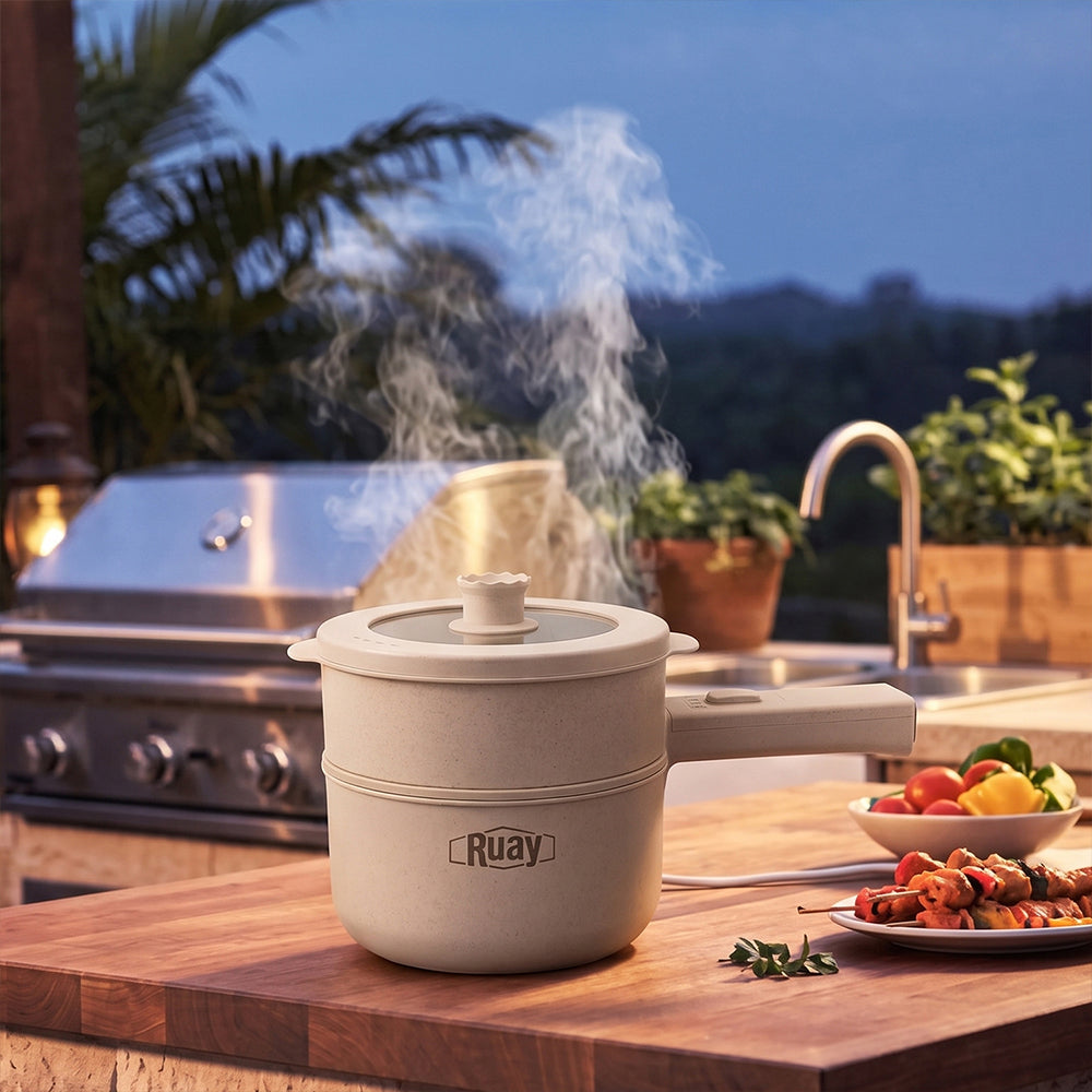 طباخ كهربائي Ruay RA76 Mini Cooker 2 لتر 2 في 1 للقلي والغليان 700 واط