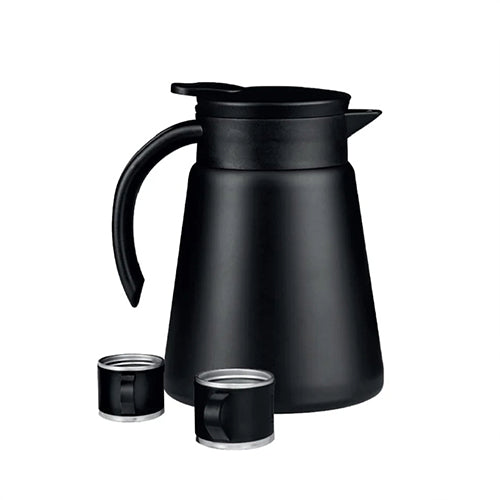طقم إبريق قهوة حراري DENX DX2036 – 880 مل مع كوبين | ستانلس ستيل عزل 24 ساعة