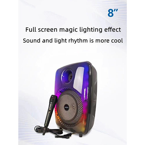 مكبر صوت GTS-1802 بلوتوث مع ميكروفون وإضاءة RGB