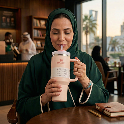 كوب STANLEY Quencher H2.0 سعة 40 أونصة بعزل حراري وغطاء FlowState