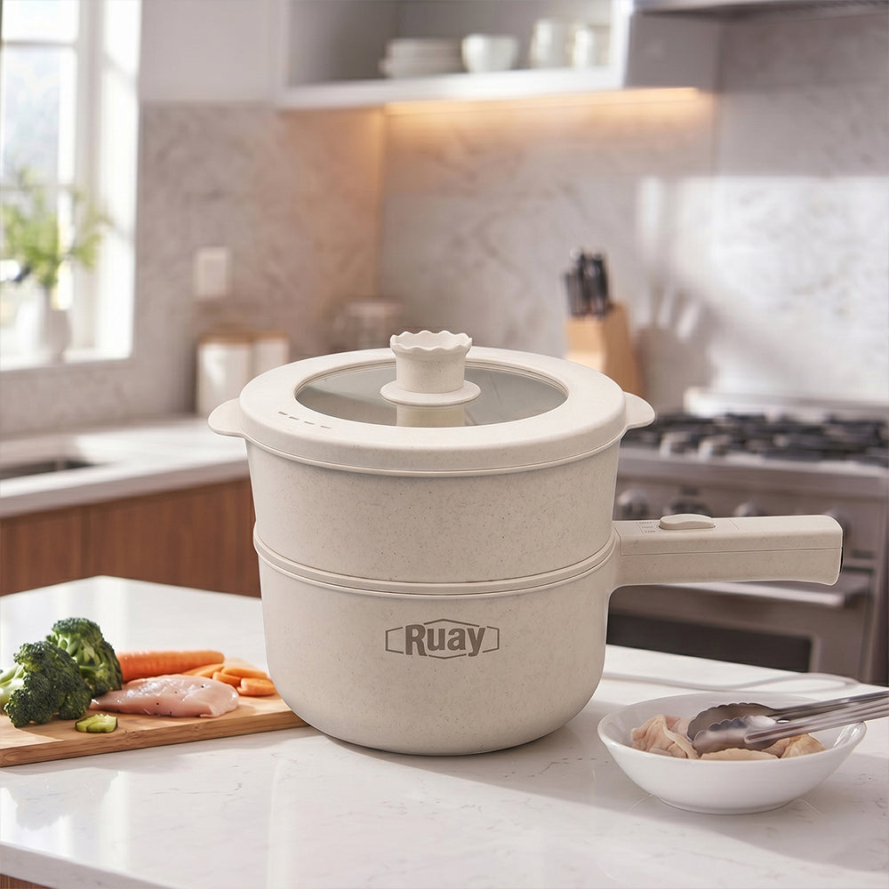 طباخ كهربائي Ruay RA76 Mini Cooker 2 لتر 2 في 1 للقلي والغليان 700 واط