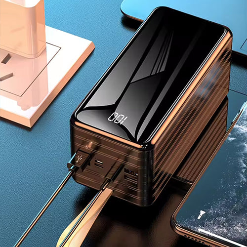 باور بنك DENX DX410 بسعة 80000mAh شحن سريع 66W وLED للطوارئ وحماية ذكية
