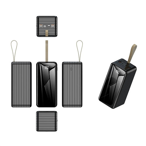 باور بنك DENX DX410 بسعة 80000mAh شحن سريع 66W وLED للطوارئ وحماية ذكية