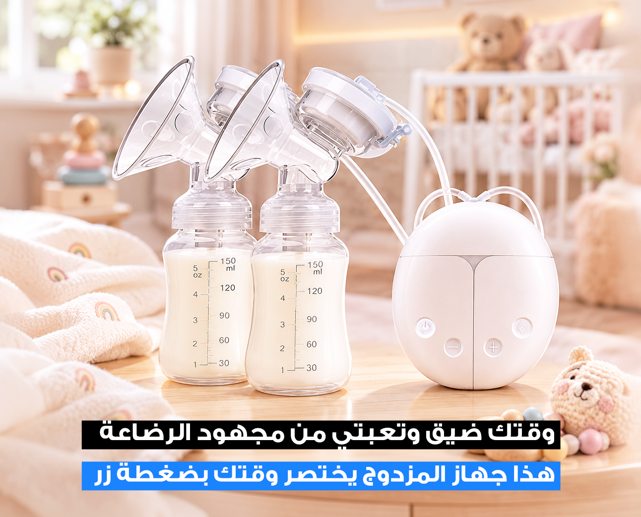 مضخة حليب كهربائية RH228 مزدوجة