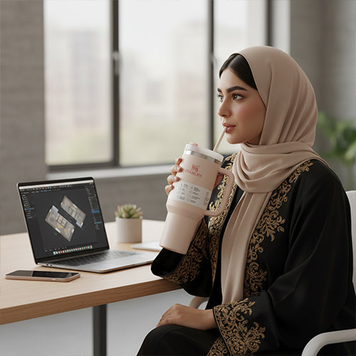 كوب STANLEY Quencher H2.0 سعة 40 أونصة بعزل حراري وغطاء FlowState