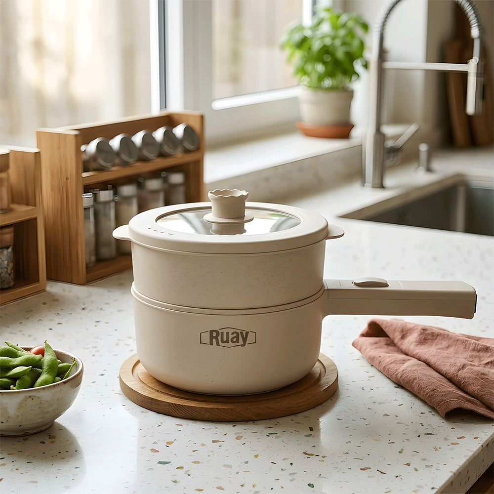 طباخ كهربائي Ruay RA76 Mini Cooker 2 لتر 2 في 1 للقلي والغليان 700 واط